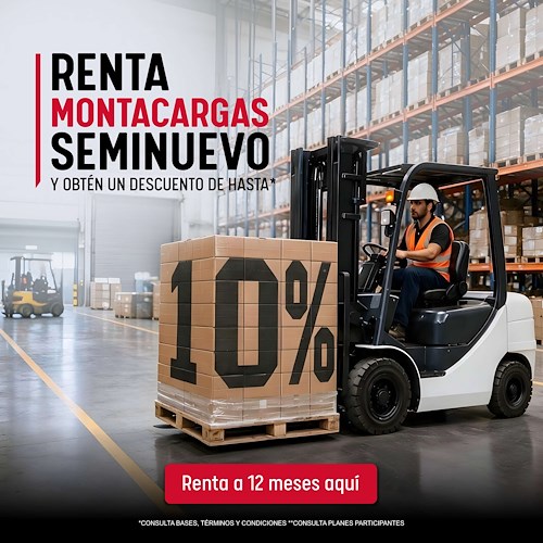 Renta de Montacargas seminuevos con descuento