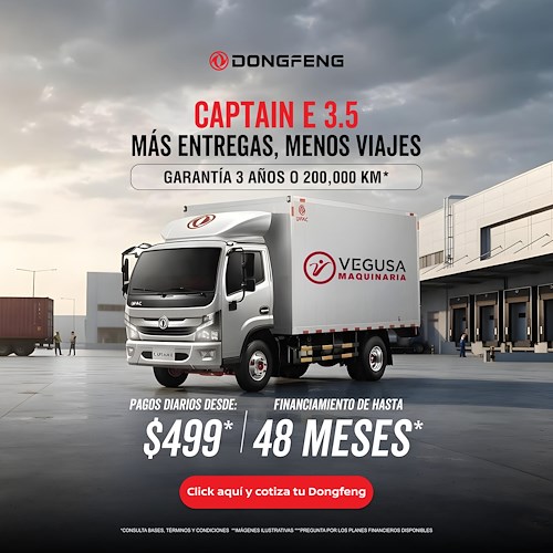 Dongfeng Captain E 3.5: financiamiento a 48 meses