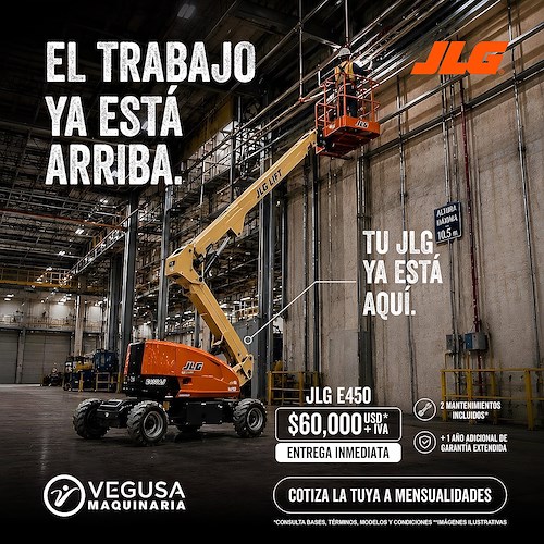 JLG E450AJ desde USD $60,000 + IVA con entrega inmediata