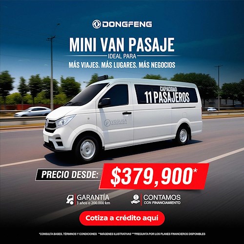 MINI VAN PASAJE DONGFENG | 11 PASAJEROS